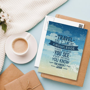 Briefkaart voor reisvakantie Goede reis