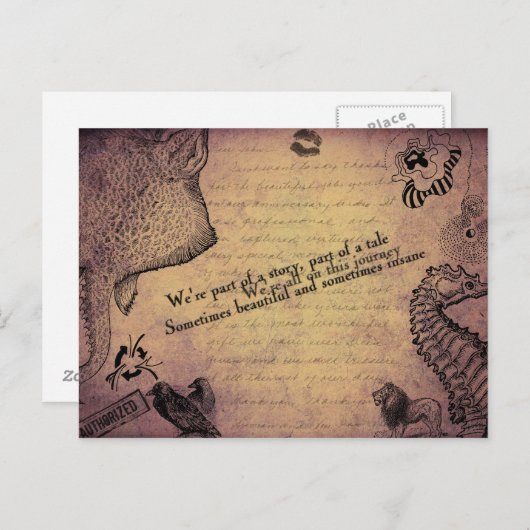 Briefkaart voor reizen (Voorkant / Achterkant)