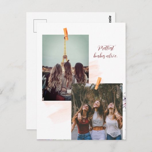 Briefkaart voor reizen (Voorkant / Achterkant)