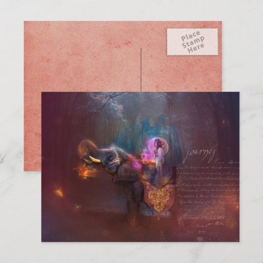 Briefkaart voor reizen (Voorkant / Achterkant)