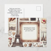 Briefkaart voor reizen (Voorkant / Achterkant)