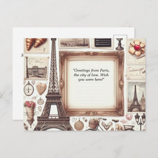 Briefkaart voor reizen (Voorkant / Achterkant)