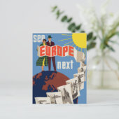 Briefkaart voor reizen in Europa (Staand voorkant)