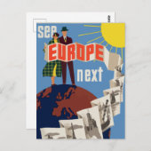 Briefkaart voor reizen in Europa (Voorkant / Achterkant)