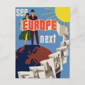 Briefkaart voor reizen in Europa (Voorkant)