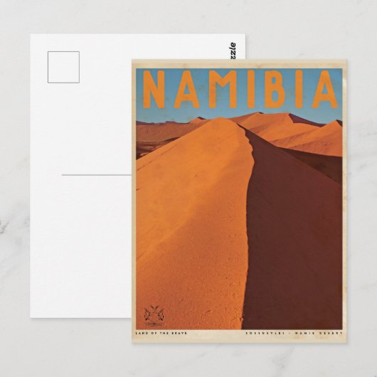 Briefkaart voor reizen in Namibië (Voorkant / Achterkant)