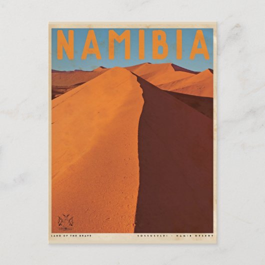 Briefkaart voor reizen in Namibië (Voorkant)