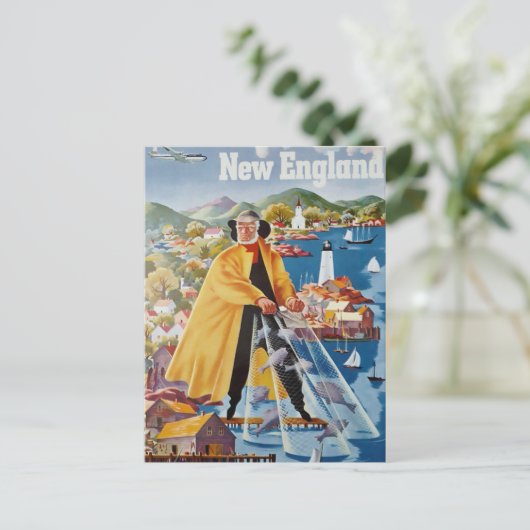 Briefkaart voor reizen in New England (Staand voorkant)