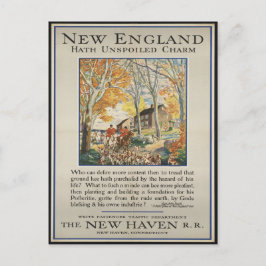 Briefkaart voor reizen in New England