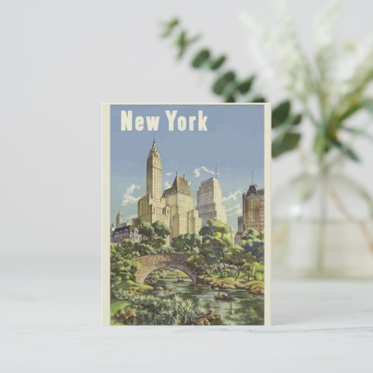  Briefkaart voor reizen in New York (Staand voorkant)