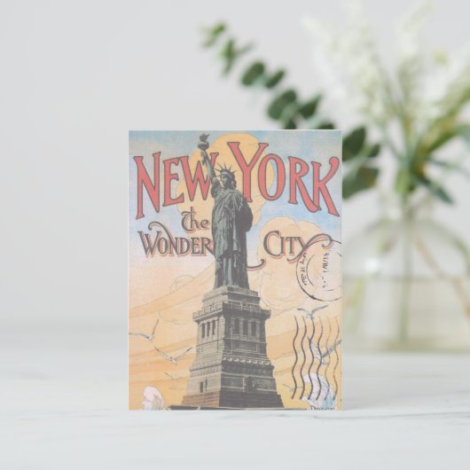  Briefkaart voor reizen in New York (Staand voorkant)