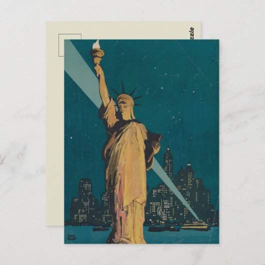 Briefkaart voor reizen in New York (Voorkant / Achterkant)