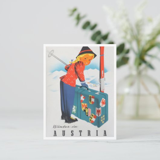 Briefkaart voor reizen in Oostenrijk (Staand voorkant)
