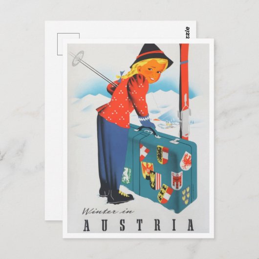 Briefkaart voor reizen in Oostenrijk (Voorkant / Achterkant)