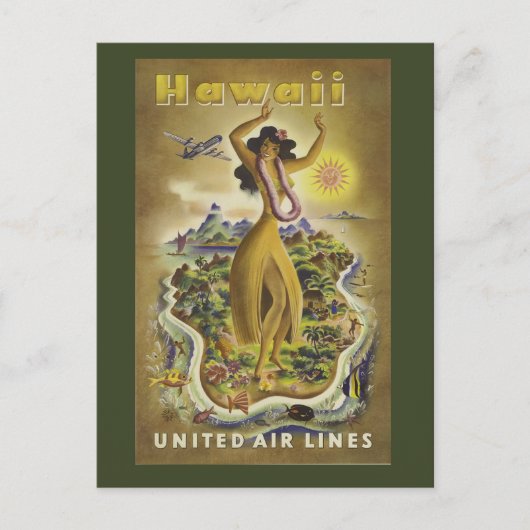  Briefkaart voor reizen naar Hawaïti (Voorkant)