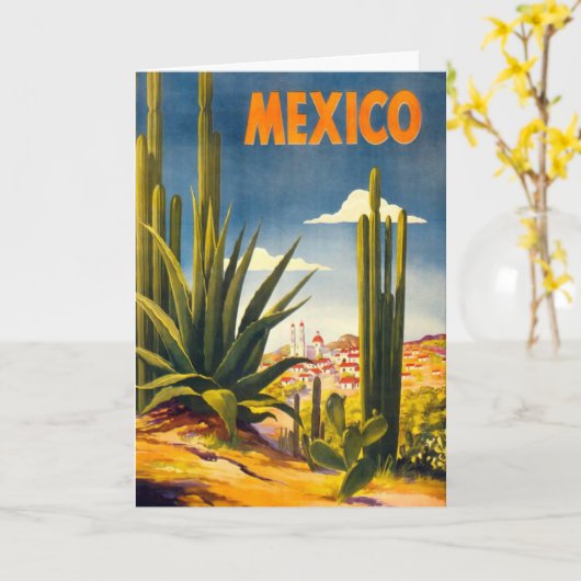  Briefkaart voor reizen naar Mexico (Gele Bloem)