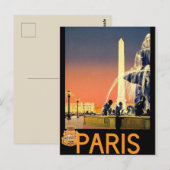 Briefkaart voor reizen te Parijs (Voorkant / Achterkant)