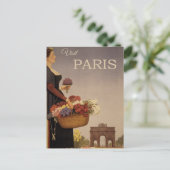  Briefkaart voor reizen te Parijs (Staand voorkant)