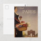  Briefkaart voor reizen te Parijs (Voorkant / Achterkant)