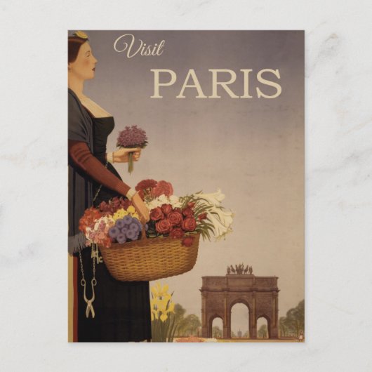  Briefkaart voor reizen te Parijs (Voorkant)