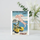 Briefkaart voor reizen tussen Italië en Lemons Vin (Staand voorkant)