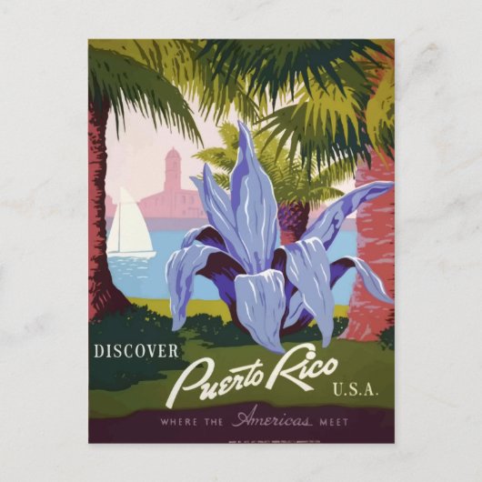 Briefkaart voor reizen tussen Puerto Rico (Voorkant)