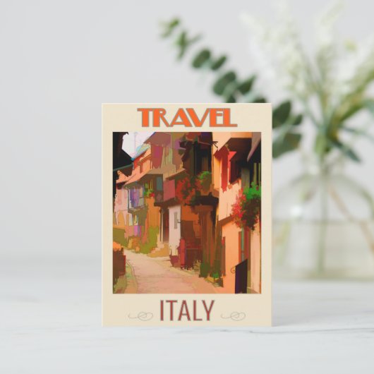 Briefkaart voor reizen tussen woningen in Italië (Staand voorkant)