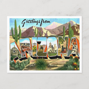 Briefkaart voor reizen van Arizona Vintage