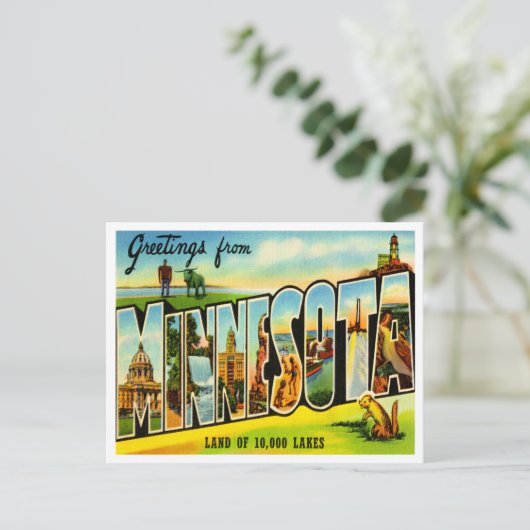 Briefkaart voor reizen van de Minnesota (Staand voorkant)