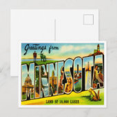 Briefkaart voor reizen van de Minnesota (Voorkant / Achterkant)