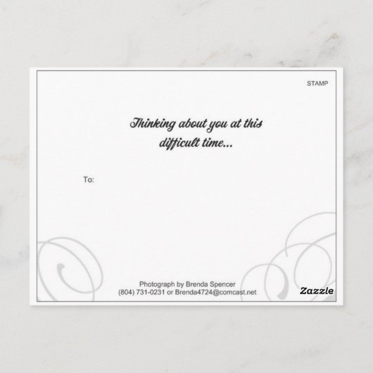 Briefkaart voor religieuze aanmoediging (Achterkant)