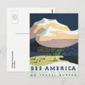  briefkaart voor retrorreizen Montana Verenigde St (Voorkant / Achterkant)
