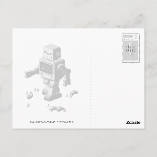 briefkaart voor robotinvasie (Achterkant)