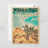 Briefkaart voor rondreis met Joshua-bomen (Voorkant / Achterkant)