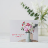 Briefkaart voor roze Floral Assortment (Staand voorkant)