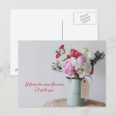 Briefkaart voor roze Floral Assortment (Voorkant / Achterkant)