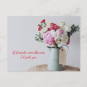 Briefkaart voor roze Floral Assortment
