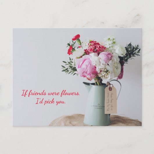 Briefkaart voor roze Floral Assortment (Voorkant)