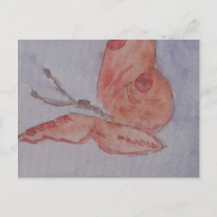 Briefkaart voor roze zomervlinder