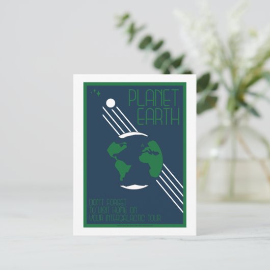 Briefkaart voor ruimtevaart - Aarde (Staand voorkant)