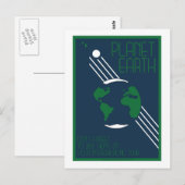 Briefkaart voor ruimtevaart - Aarde (Voorkant / Achterkant)