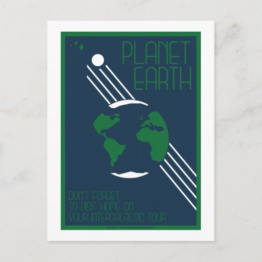 Briefkaart voor ruimtevaart - Aarde (Voorkant)