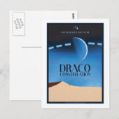 Briefkaart voor ruimtevaart - Draco-constellatie (Voorkant / Achterkant)