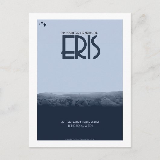 Briefkaart voor ruimtevaart - Eris (Voorkant)