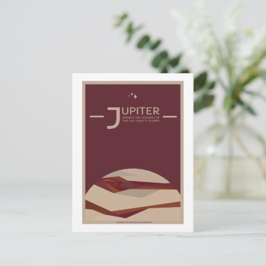 Briefkaart voor ruimtevaart - Jupiter (Staand voorkant)