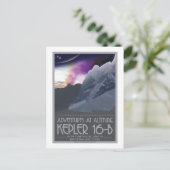 Briefkaart voor ruimtevaart - Kepler 16-b (Staand voorkant)