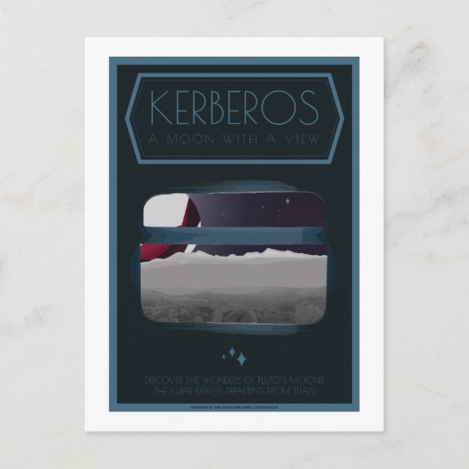 Briefkaart voor ruimtevaart - Kerberos (Voorkant)