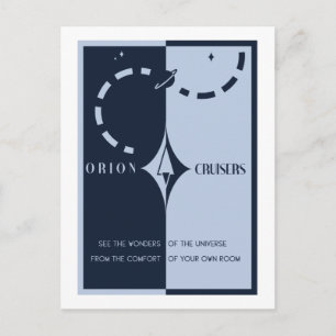 Briefkaart voor ruimtevaart - Orion Cruisers