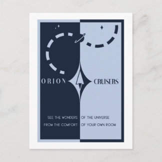 Briefkaart voor ruimtevaart - Orion Cruisers