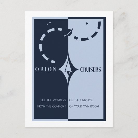 Briefkaart voor ruimtevaart - Orion Cruisers (Voorkant)